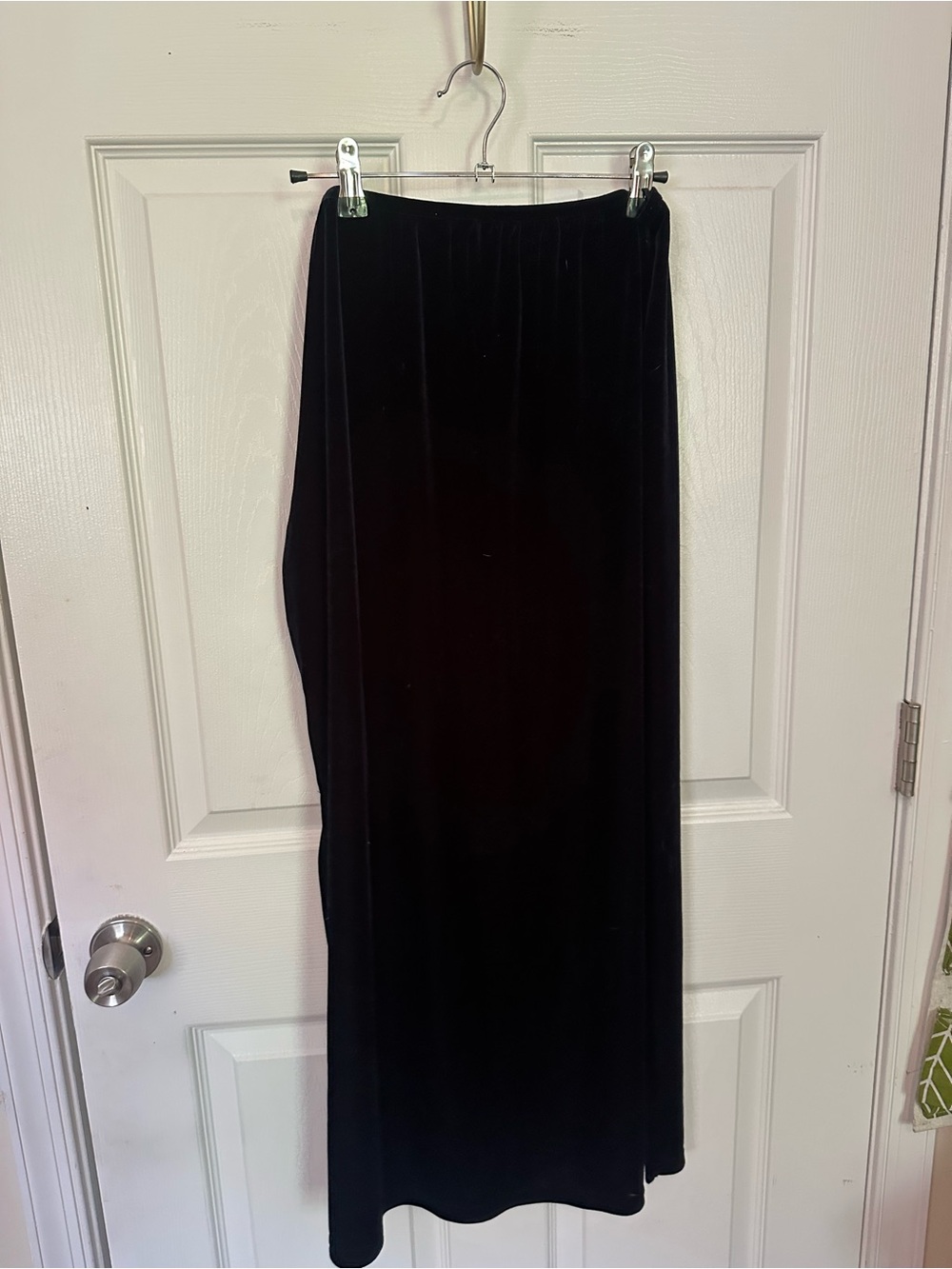 Blue Velvet Maxi Skirt - Unbranded